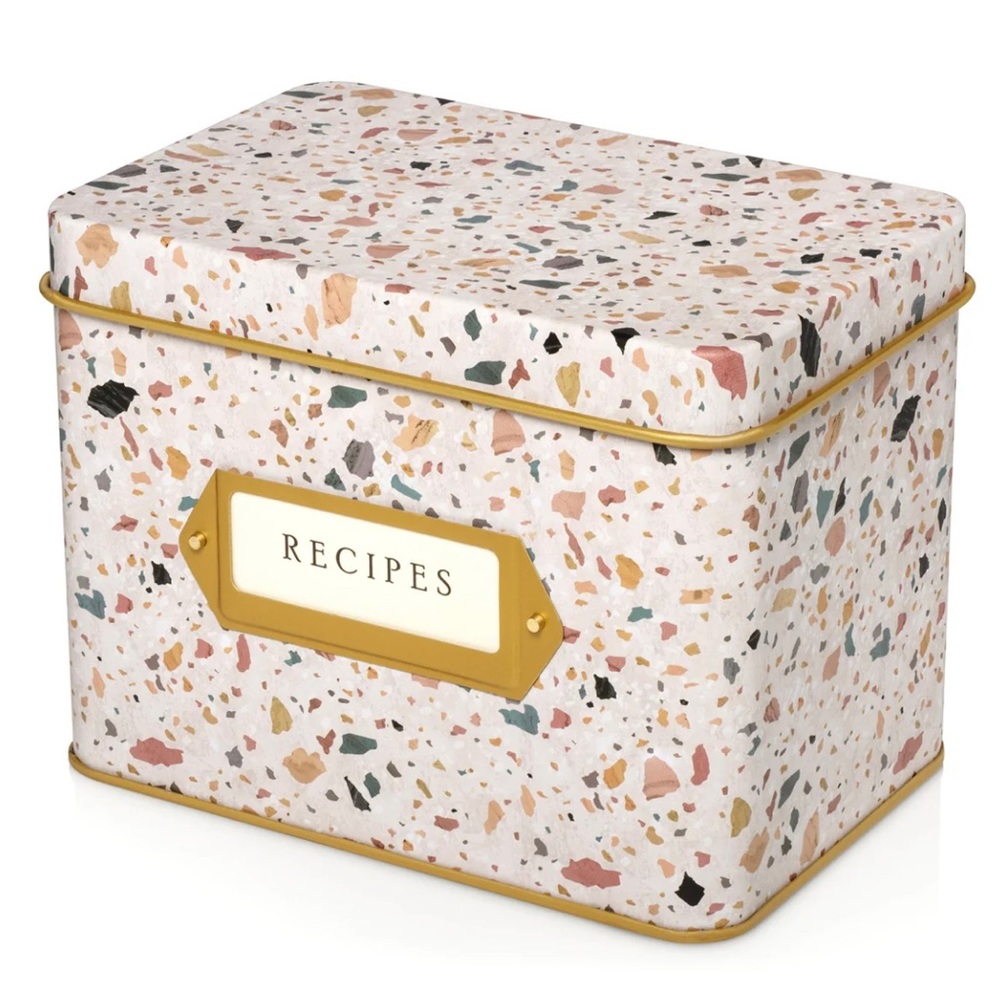 Jot and Mark Recipe Tin Terrazzo Blush